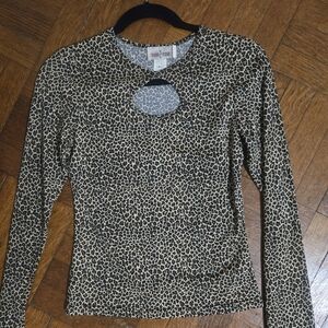 Leopard Orint Long Sleeve Jersey Stretchy Fashion 2 Fashion